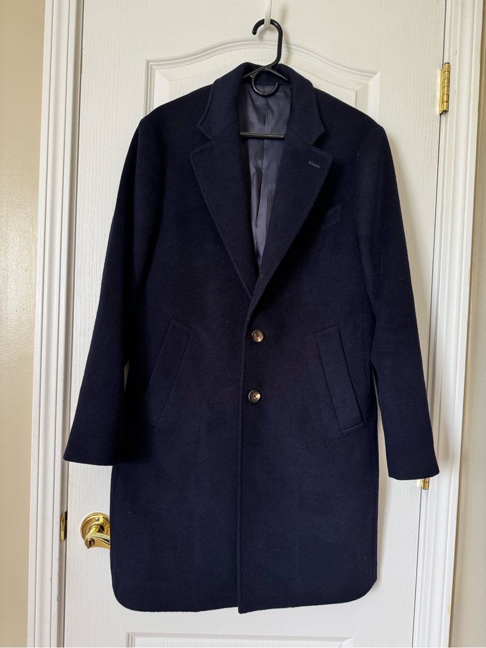 Spier & Mackay Men’s Navy Wool Cashmere Overcoat Size 40